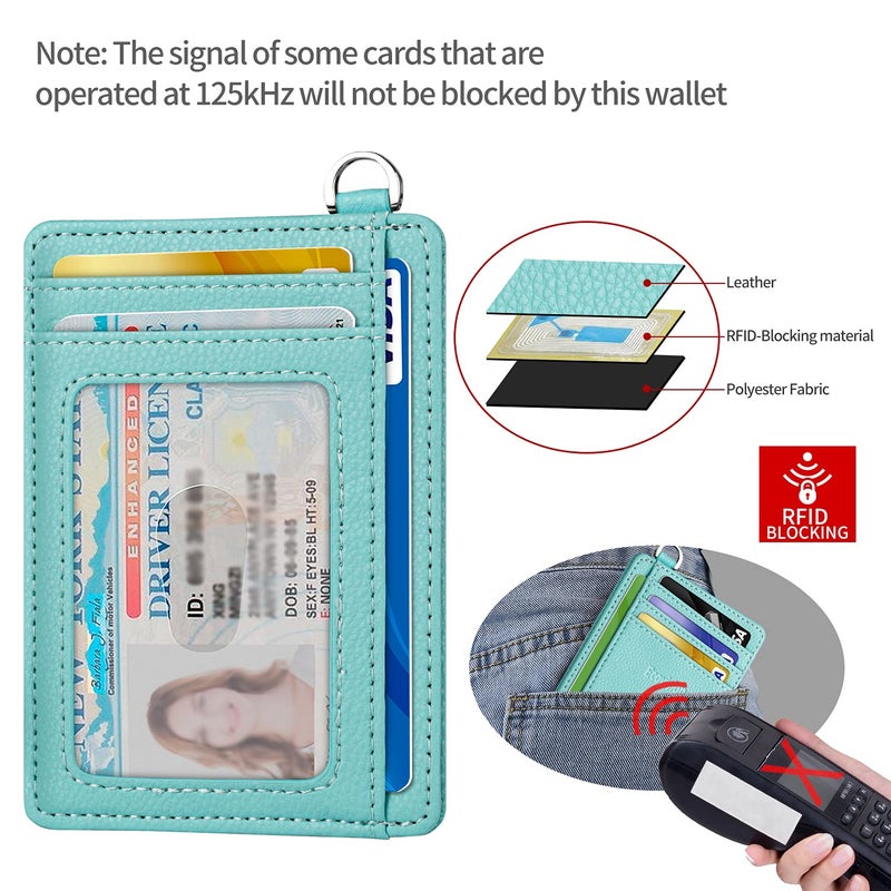 EcoVision Slim Minimalist Front Pocket Wallet, RFID Blocking Credit Card Holder Wallet with Detachable D-Shackle for Men Women - Image 4